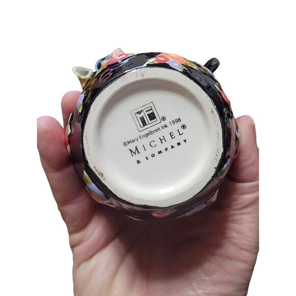 Mary Engelbreit Teapot Sugar Creamer Cottage Rose - Picture 3 of 5